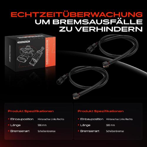 2x Warnkontakt Bremsbelagverschleiß Hinterachse für Porsche 911 Cabriolet 3.0L-3.3L Bild 2x Warnkontakt Bremsbelagverschleiß Hinterachse für Porsche 911 Cabriolet 3.0L-3.3L