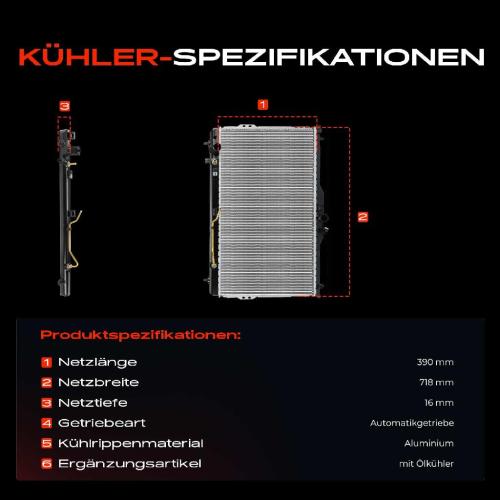 1x Kühler Wasserkühler Motorkühler für Hyundai Santa Fé I Kasten/SUV SM 2001-2006 Bild 1x Kühler Wasserkühler Motorkühler für Hyundai Santa Fé I Kasten/SUV SM 2001-2006