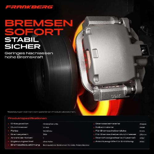 2x Bremssattel Hinterachse für Mercedes-Benz W176 W242 W246 C117 X117 X156 Bild 2x Bremssattel Hinterachse für Mercedes-Benz W176 W242 W246 C117 X117 X156