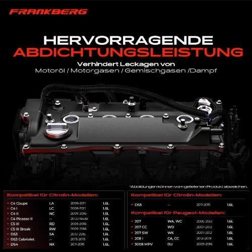 1x Ventildeckel Zylinderkopfhaube für Citroën C4 Peugeot 207 308 508 5008 1.6L Bild 1x Ventildeckel Zylinderkopfhaube für Citroën C4 Peugeot 207 308 508 5008 1.6L