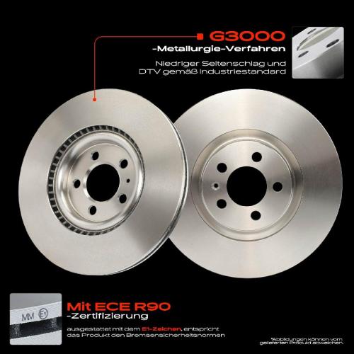 Frankberg 2x Bremsscheiben Vorderachse für VW Bora Variant Golf New Beetle Polo Stufenheck Van 1998-2022 Bild Frankberg 2x Bremsscheiben Vorderachse für VW Bora Variant Golf New Beetle Polo Stufenheck Van 1998-2022