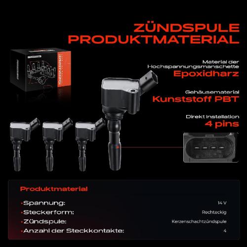Frankberg 4x Z ndmodul Z ndspule f r VW Golf Sportsvan VI VII Variant Polo Passat Beetle Caddy Alltrack MPV Kasten/MPV Bild Frankberg 4x Z ndmodul Z ndspule f r VW Golf Sportsvan VI VII Variant Polo Passat Beetle Caddy Alltrack MPV Kasten/MPV