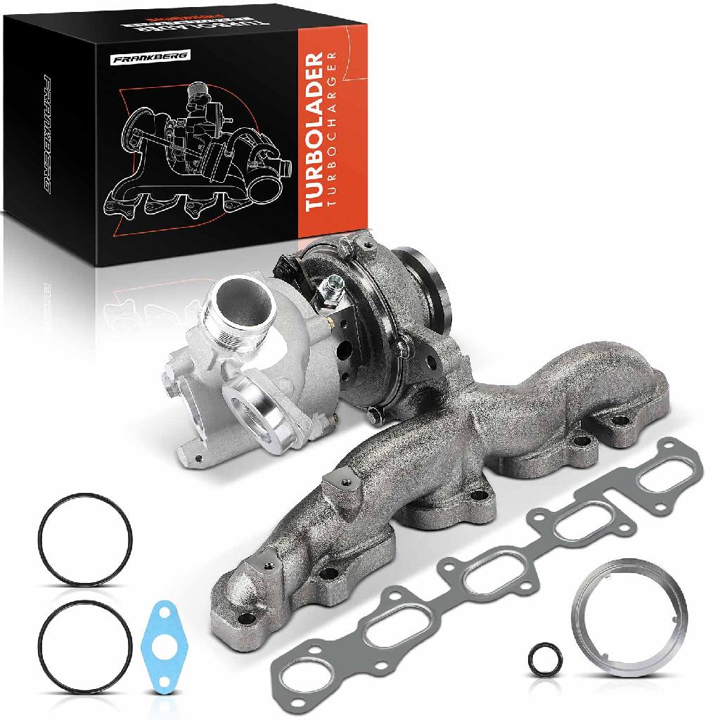 Frankberg 1x Turbolader Abgaskrümmer Einheit für VW Golf Passat Sharan Tiguan Allspace Touran T-ROC Audi A3 Seat Skoda
