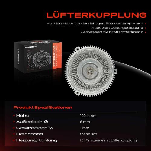 1x Lüfterkupplung Kühlerlüfte für Mercedes-Benz 100 W631 G-Klasse W460 2.4L Bild 1x Lüfterkupplung Kühlerlüfte für Mercedes-Benz 100 W631 G-Klasse W460 2.4L