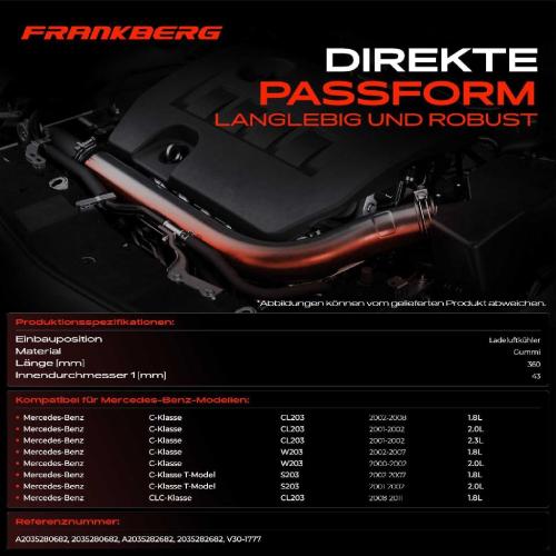 1x Kühlerschlauch Turboschlauch für Mercedes-Benz C-Klasse W203 C-Klasse Coupe CL203 S203 CL203 Bild 1x Kühlerschlauch Turboschlauch für Mercedes-Benz C-Klasse W203 C-Klasse Coupe CL203 S203 CL203