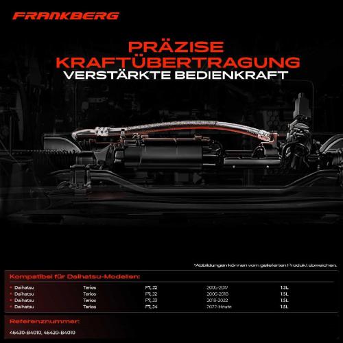 2x Seilzug Feststellbremse Hinterachse beidseitig für Daihatsu Terios F7 J2 1.3L 1.5L Bild 2x Seilzug Feststellbremse Hinterachse beidseitig für Daihatsu Terios F7 J2 1.3L 1.5L