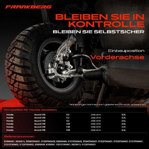 1x Querlenker Satz Vorderachse für Honda Accord VIII CU Accord VIII Kombi CW 2.0L 2.2L 2.4L 2008-2015 Bild 1x Querlenker Satz Vorderachse für Honda Accord VIII CU Accord VIII Kombi CW 2.0L 2.2L 2.4L 2008-2015