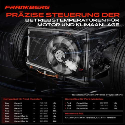 Frankberg 1x Lüftersteuergerät Steuergerät für Ford Focus III 2010-2020 Bild Frankberg 1x Lüftersteuergerät Steuergerät für Ford Focus III 2010-2020