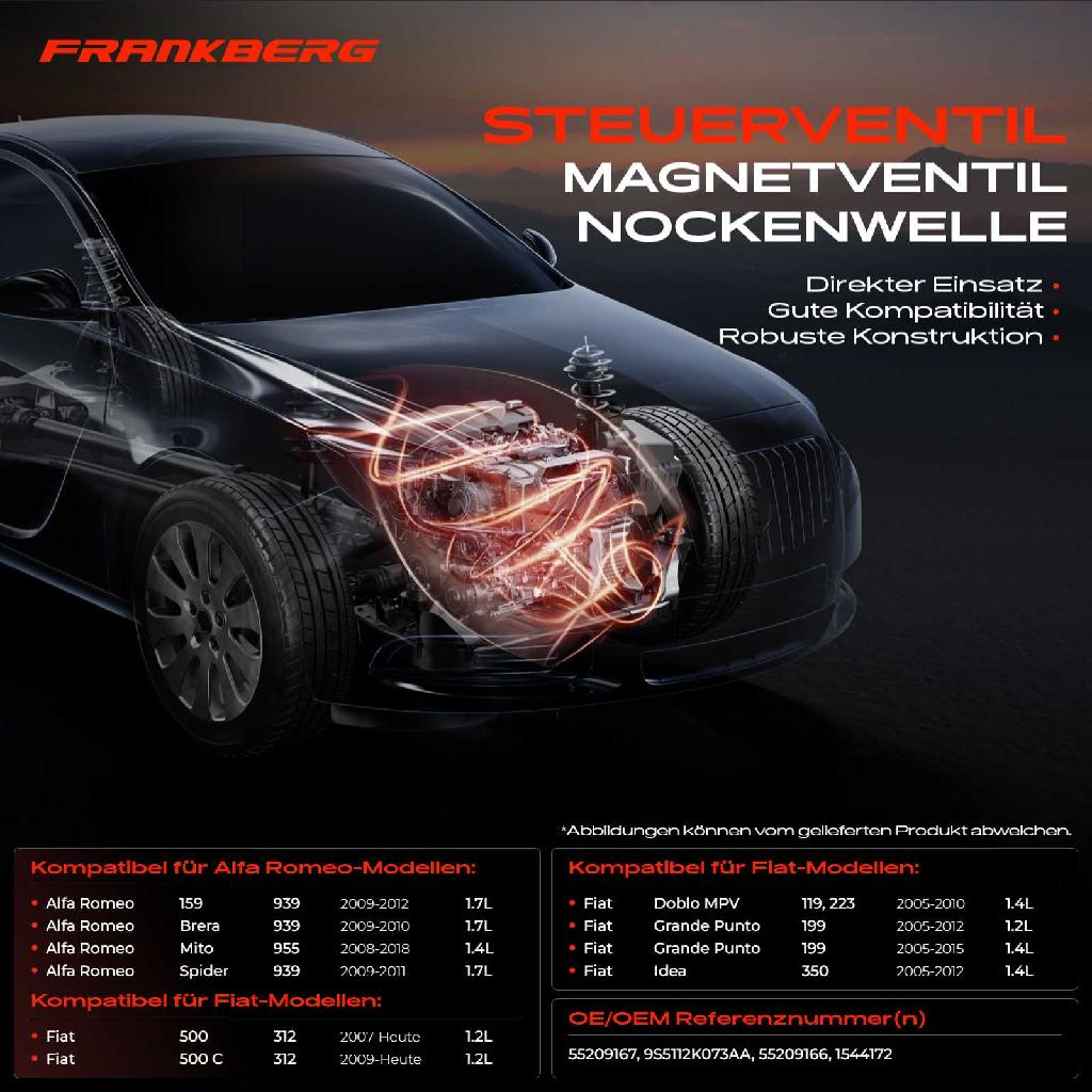 1x Steuerventil Nockenwellenverstellung für Alfa Romeo 159 Fiat 500 Punto Lancia