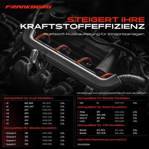 1x Leckkraftstoff für VW Golf VI Touran Crafter Audi A1 A3 TT Seat Altea Leon Skoda Bild 1x Leckkraftstoff für VW Golf VI Touran Crafter Audi A1 A3 TT Seat Altea Leon Skoda