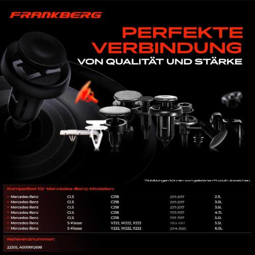 Frankberg 10x Befestigungsclips Innenverkleidung für Mercedes-Benz CLS C218 S W222 C217 Bild Frankberg 10x Befestigungsclips Innenverkleidung für Mercedes-Benz CLS C218 S W222 C217