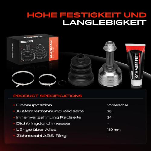 Frankberg 1x Antriebswelle Gelenksatz Vorderachse für KIA Carens I FC Clarus K9A Kombi GC Bild Frankberg 1x Antriebswelle Gelenksatz Vorderachse für KIA Carens I FC Clarus K9A Kombi GC