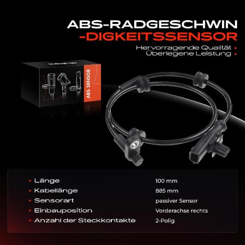 1x ABS Sensor Hinterachse beidseitig für Ford Fiesta Stufenheck VI Van 1.6L 1.0L 1.4L 1.5L 2009-2017 Bild 1x ABS Sensor Hinterachse beidseitig für Ford Fiesta Stufenheck VI Van 1.6L 1.0L 1.4L 1.5L 2009-2017