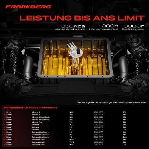 1x Kraftstoffpumpe für Nissan Almera II Hatchback Tino Primera Kombi 1.5L 1.8L 1.6L 2.0L 2000-2008 Bild 1x Kraftstoffpumpe für Nissan Almera II Hatchback Tino Primera Kombi 1.5L 1.8L 1.6L 2.0L 2000-2008