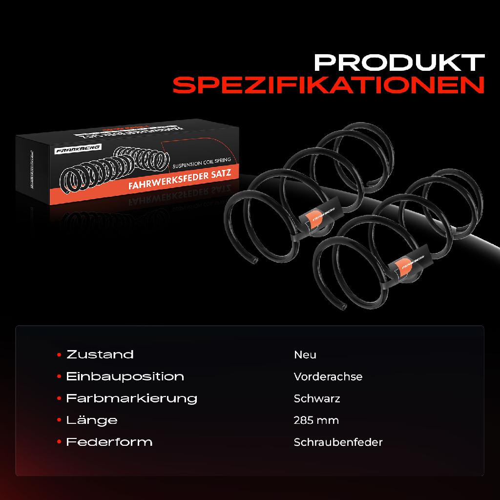 2x Fahrwerksfeder Vorderachse für Subaru Impreza Station Wagon GF Impreza GC 1994-2000