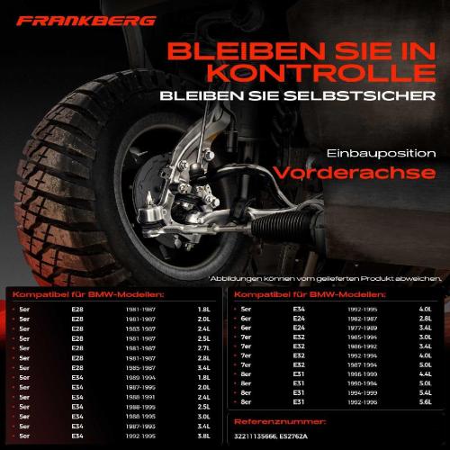 1x Querlenker Satz Vorderachse für BMW 5er E28 E34 5er Touring 6er E24 7er E32 8er E31 1977-1999 Bild 1x Querlenker Satz Vorderachse für BMW 5er E28 E34 5er Touring 6er E24 7er E32 8er E31 1977-1999