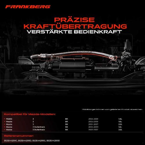1x Seilzug Feststellbremse Hinterachse beidseitig für Mazda 3 BK 3 Stufenheck BK 1.6L 2.0L Bild 1x Seilzug Feststellbremse Hinterachse beidseitig für Mazda 3 BK 3 Stufenheck BK 1.6L 2.0L