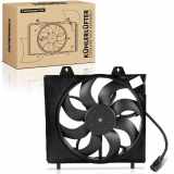 Frankberg 1x Motorkühller Einfachlüfter mit Kühlerlüfterrahmen Peugeot 208 II 2008 II CitroënC4 III Opel