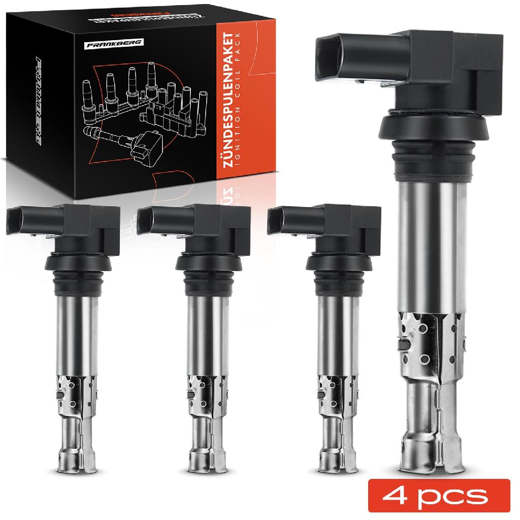 Frankberg 4x Zündmodul Zündspule für VW Golf Plus V VI Polo Passat Beetle Bora Variant Caddy Kasten/MPV