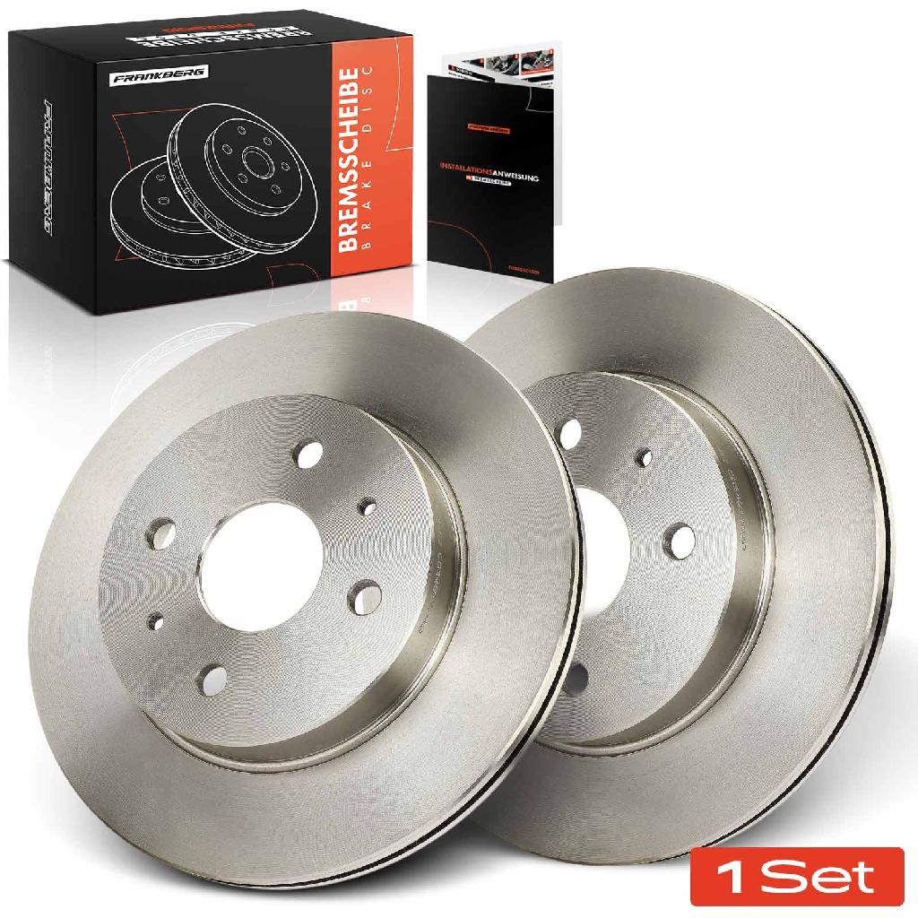 Frankberg 2x Bremsscheiben Vorderachse für Daihatsu Copen Cuore VII Sirion YRV Subaru Justy IV Bj ab 2002