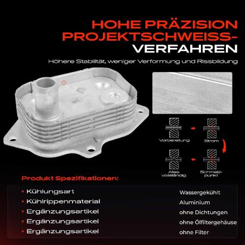 1x Ölkühler Motoröl für Mercedes-Benz A-Klasse W168 A160 A170 Vaneo 414 1998-2005 Bild 1x Ölkühler Motoröl für Mercedes-Benz A-Klasse W168 A160 A170 Vaneo 414 1998-2005