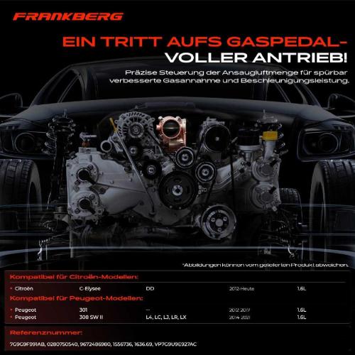 1x Drosselklappe Drosselklappenstutzen für Citroën C-Elysee Peugeot 301 308 SW 1.6L Bild 1x Drosselklappe Drosselklappenstutzen für Citroën C-Elysee Peugeot 301 308 SW 1.6L