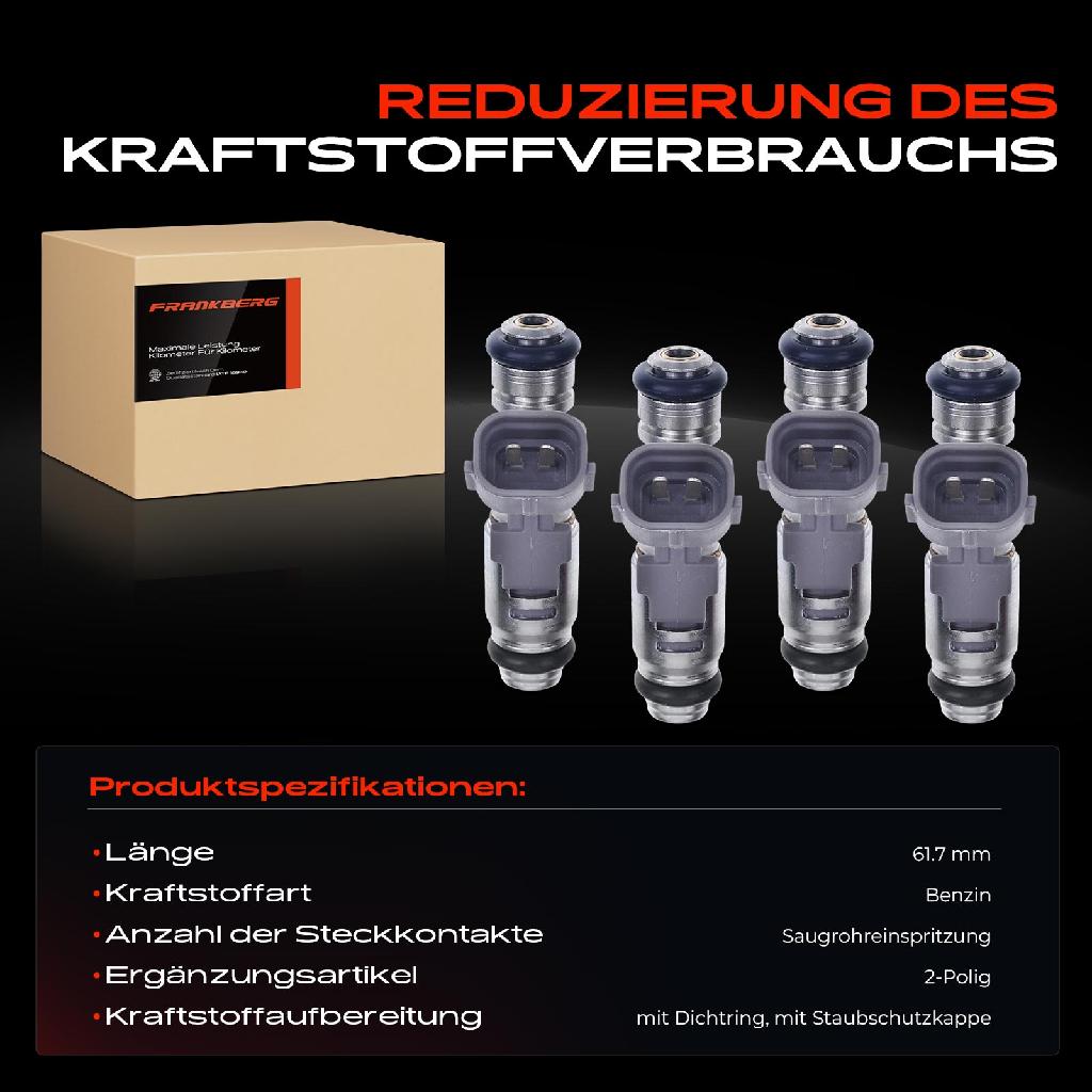 4x Einspritzventil Einspritzdüse für Citroën C2 C3 I C4 I Peugeot 206 SW 207 307 SW 1007 1.4L