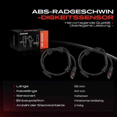 Frankberg 2x ABS Sensor Hinterachse beidseitig für Renault Laguna I Grandtour 1.8L 2.0L 2.2L 3.0L 1993-2001 Bild Frankberg 2x ABS Sensor Hinterachse beidseitig für Renault Laguna I Grandtour 1.8L 2.0L 2.2L 3.0L 1993-2001