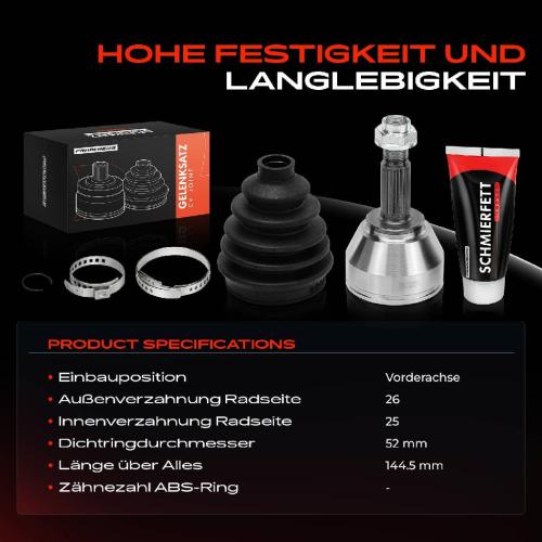 Frankberg 1x Antriebswelle Gelenksatz Vorderachse für MINI Mini Countryman R60 Paceman R61 Cooper Bild Frankberg 1x Antriebswelle Gelenksatz Vorderachse für MINI Mini Countryman R60 Paceman R61 Cooper