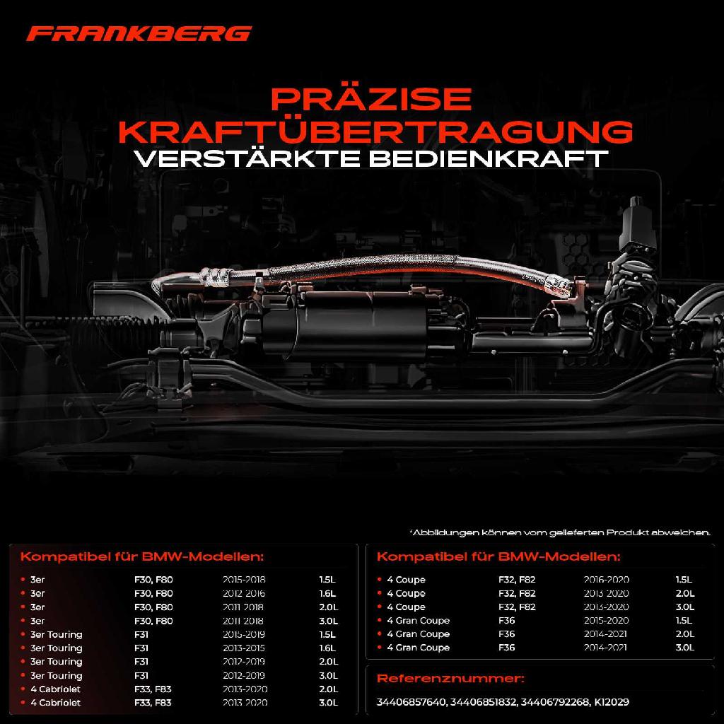 1x Seilzug Feststellbremse Hinterachse beidseitig für BMW 3er F30 F31 F34 F80 4er F36 F32 F33