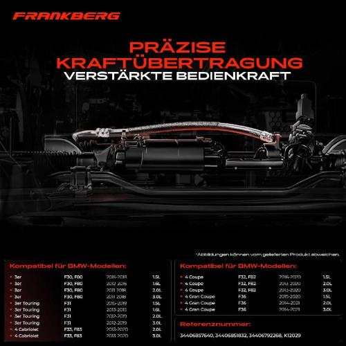 1x Seilzug Feststellbremse Hinterachse beidseitig für BMW 3er F30 F31 F34 F80 4er F36 F32 F33 Bild 1x Seilzug Feststellbremse Hinterachse beidseitig für BMW 3er F30 F31 F34 F80 4er F36 F32 F33