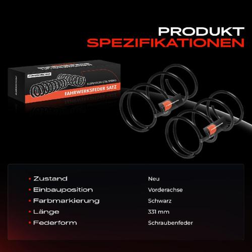 Frankberg 2x Fahrwerksfeder Vorderachse für Honda Civic VII EP EU EV ES ET 2001-2005 Bild Frankberg 2x Fahrwerksfeder Vorderachse für Honda Civic VII EP EU EV ES ET 2001-2005