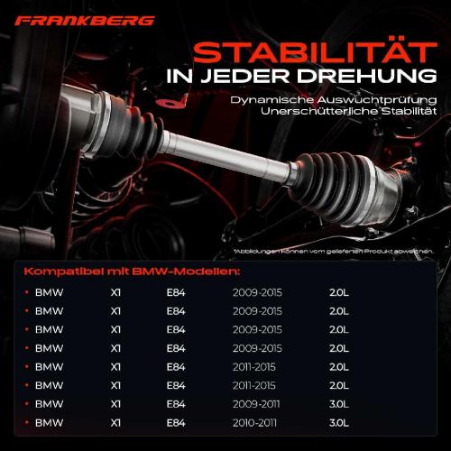 1x Antriebswelle Vorderachse Links für BMW X1 E84 18d-25d 20i-28i xDrive 2009-2015 Bild 1x Antriebswelle Vorderachse Links für BMW X1 E84 18d-25d 20i-28i xDrive 2009-2015