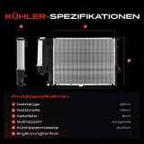 1x Kühler Wasserkühler Motorkühler für BMW 5er Touring E34 518i 520i 525i 1988-1997