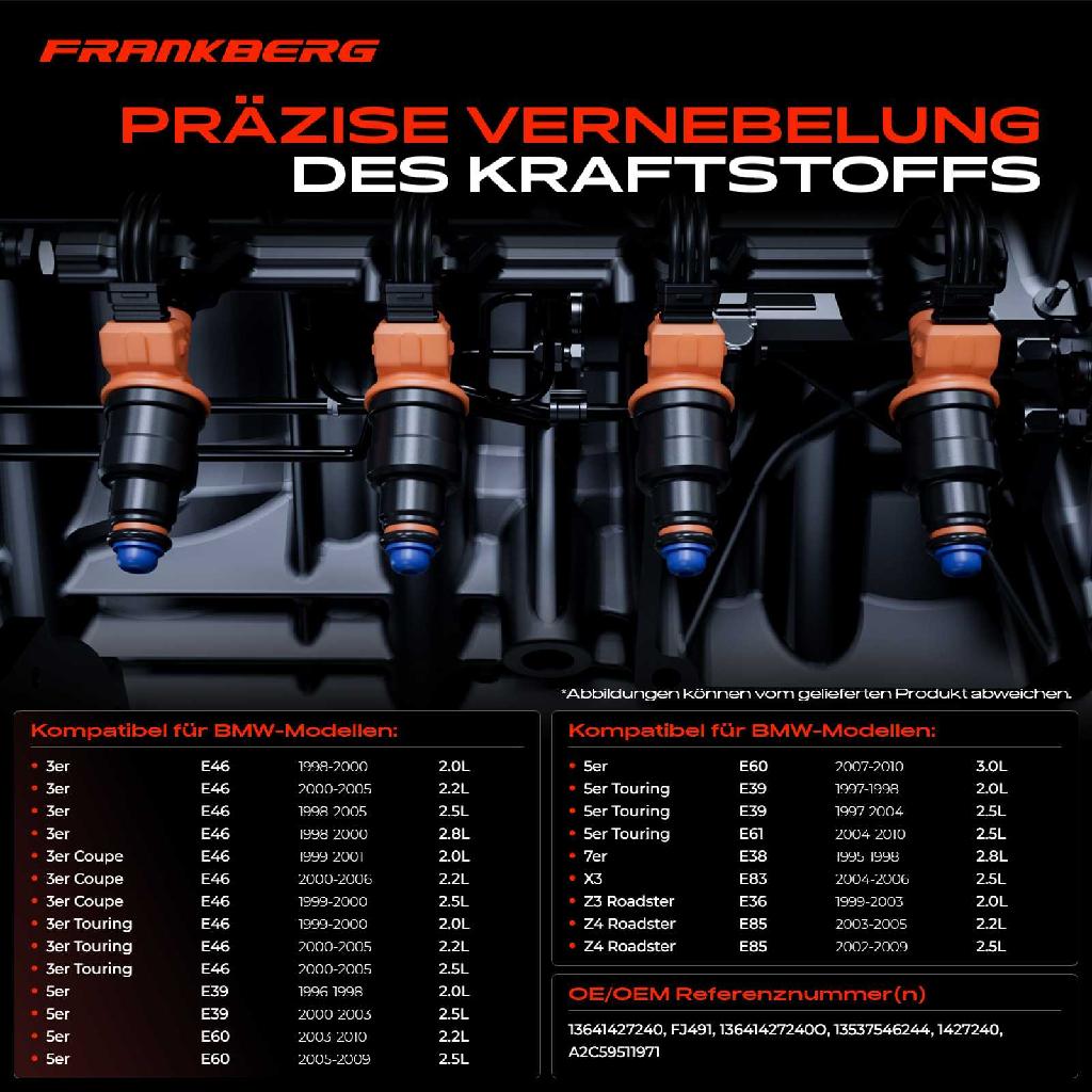 6x Einspritzventil Einspritzdüse für BMW 3er E46 320-328 5er E39 520 525 Z3 Z4
