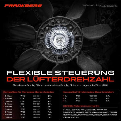 1x Lüfterkupplung Kühlerlüfte für Mercedes-Benz S-Klasse Coupe W126 C126 Bild 1x Lüfterkupplung Kühlerlüfte für Mercedes-Benz S-Klasse Coupe W126 C126