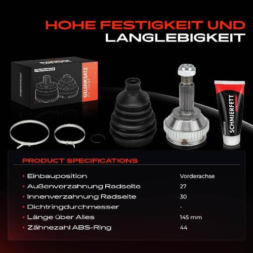 1x Antriebswelle Gelenksatz Vorderachse für Ford Mondeo GBP BAP BFP BNP Cougar EC Bj ab 1993 Bild 1x Antriebswelle Gelenksatz Vorderachse für Ford Mondeo GBP BAP BFP BNP Cougar EC Bj ab 1993