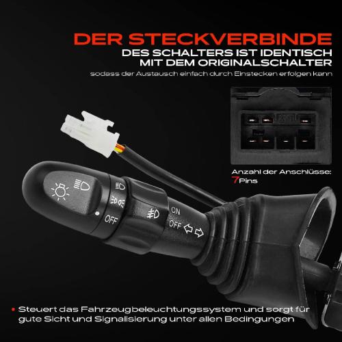 1x Kombischalter Lenkstockschalter für Daewoo Nubira Wagon J200 1.6L 1.8L 2003-2005 Bild 1x Kombischalter Lenkstockschalter für Daewoo Nubira Wagon J200 1.6L 1.8L 2003-2005