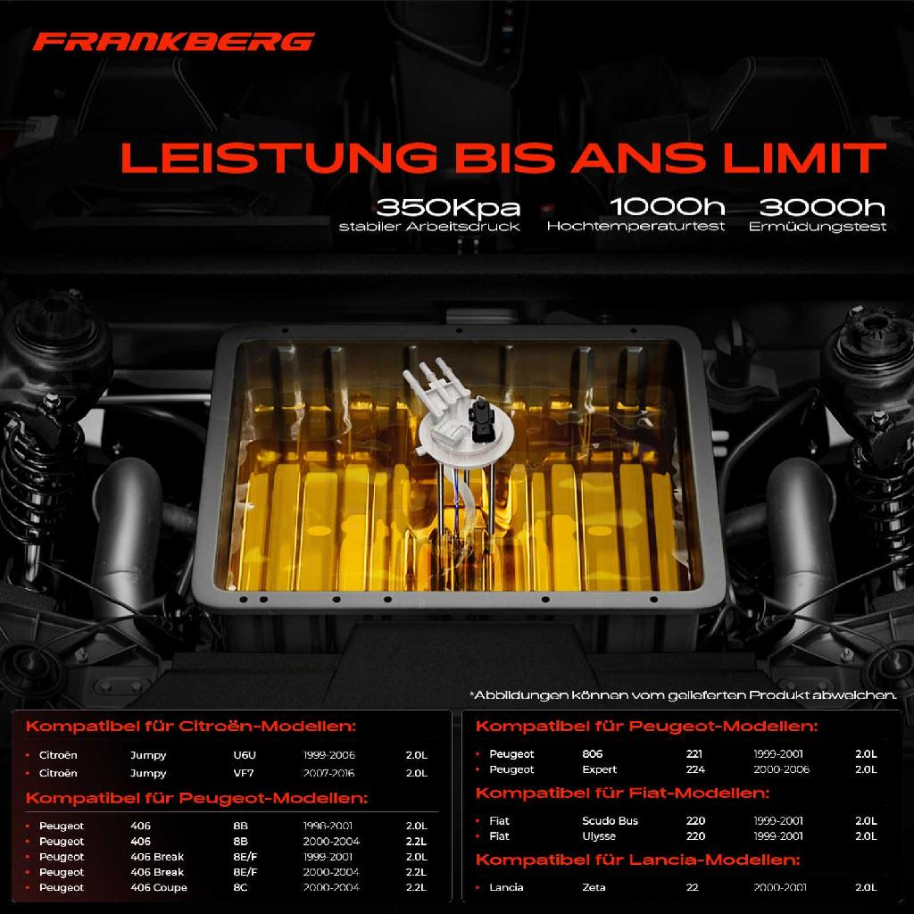 1x Kraftstoffpumpe für Citroën Evasion MPV Jumpy Kasten Pritsche/Fahrgestell Xantia Break Fiat Peugeot