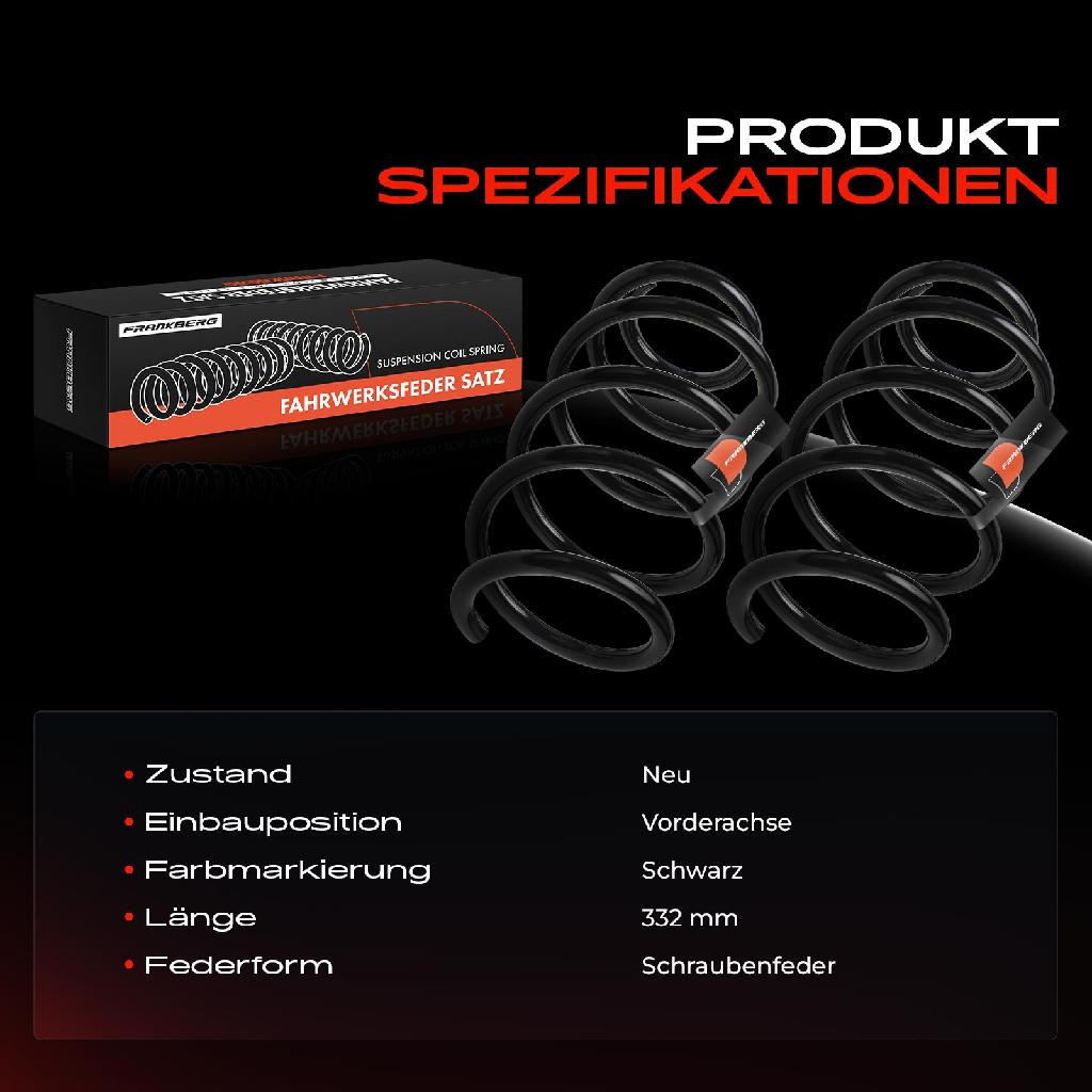 2x Fahrwerksfeder Vorderachse für KIA Sorento II XM 2.4L 2009-2015