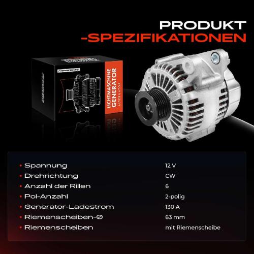 1x Lichtmaschine Generator für Hyundai Grandeur Sonata V iX55 KIA 3.3L 3.8L Bild 1x Lichtmaschine Generator für Hyundai Grandeur Sonata V iX55 KIA 3.3L 3.8L