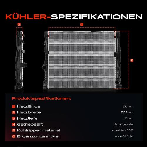 1x Kühler Wasserkühler Motorkühler für BMW 5er F90 G30 G31 7er 1.6L 2.0L 3.0L Bild 1x Kühler Wasserkühler Motorkühler für BMW 5er F90 G30 G31 7er 1.6L 2.0L 3.0L