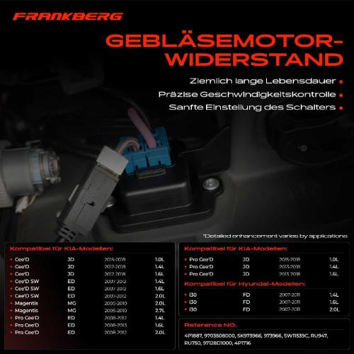 1x Widerstand Vorwiderstand Gebläsemotor für Hyundai Sonata V NF i30 KIA Cee'D Bild 1x Widerstand Vorwiderstand Gebläsemotor für Hyundai Sonata V NF i30 KIA Cee'D