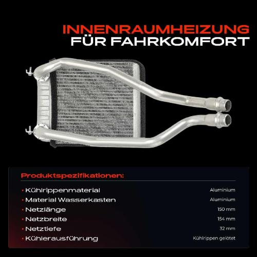 1x Wärmetauscher Innenraumheizung für Renault Twingo III Fortwo Schrägheck Coupe Bild 1x Wärmetauscher Innenraumheizung für Renault Twingo III Fortwo Schrägheck Coupe