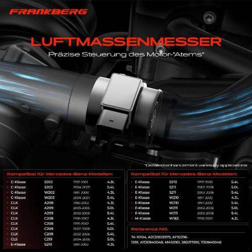 1x Luftmassenmesser für Mercedes-Benz S202 S203 W202 W203 A208 A209 C208 C209 C219 S210 S211 W210 W211 Bild 1x Luftmassenmesser für Mercedes-Benz S202 S203 W202 W203 A208 A209 C208 C209 C219 S210 S211 W210 W211