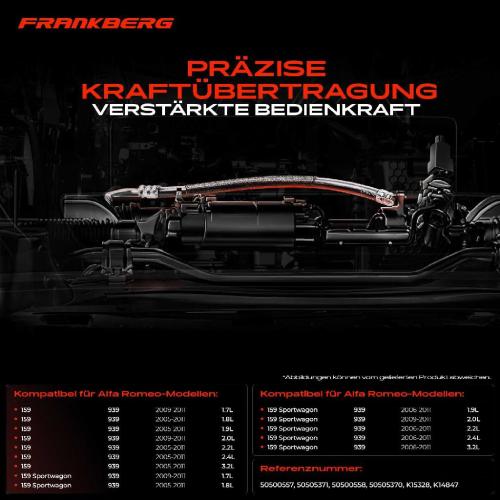 2x Seilzug Feststellbremse Hinterachse beidseitig für Alfa Romeo 159 939 159 Sportwagon 939 Bild 2x Seilzug Feststellbremse Hinterachse beidseitig für Alfa Romeo 159 939 159 Sportwagon 939