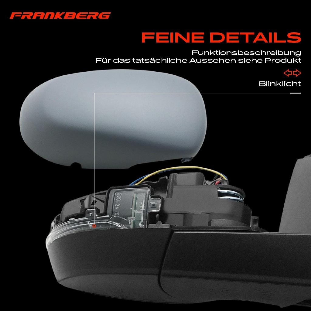 1x Außenspiegel Rechts für VW Polo Van 6C1 6R1 602 604 612 614 2009-2022