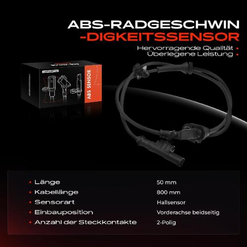 Frankberg 1x ABS Sensor Vorderachse beidseitig für Citroën C1 Peugeot 107 Toyota Aygo 1.0L 1.4L 2005-2014 Bild Frankberg 1x ABS Sensor Vorderachse beidseitig für Citroën C1 Peugeot 107 Toyota Aygo 1.0L 1.4L 2005-2014
