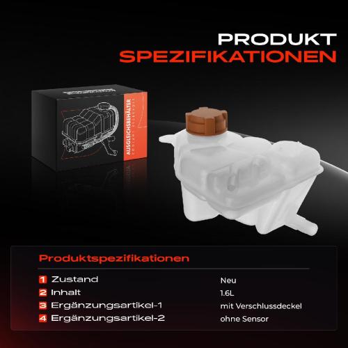 1x Ausgleichsbehälter Kühlmittelbehälter für Ford Fiesta V JD, JH Fusion JU 1.4L 1.6L 2001-2012 Bild 1x Ausgleichsbehälter Kühlmittelbehälter für Ford Fiesta V JD, JH Fusion JU 1.4L 1.6L 2001-2012