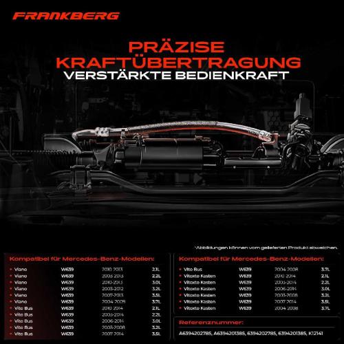 1x Seilzug Feststellbremse Vorderachse für Mercedes-Benz Viano Vito/Mixto W639 2003-2014 Bild 1x Seilzug Feststellbremse Vorderachse für Mercedes-Benz Viano Vito/Mixto W639 2003-2014